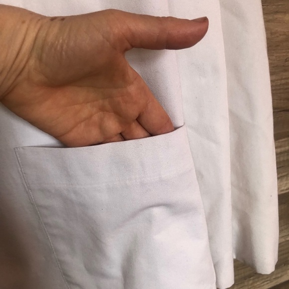 Vintage White Cotton Blend Loose Fit Blazer Large - Picture 4 of 9